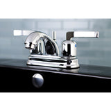 Centurion Double-Handle 3-Hole Deck Mount 4-Inch Centerset Bathroom Faucet with Pop-Up Drain