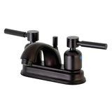 Concord Double-Handle 3-Hole Deck Mount 4-Inch Centerset Bathroom Faucet with Pop-Up Drain