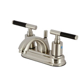 Kaiser Double-Handle 3-Hole Deck Mount 4-Inch Centerset Bathroom Faucet with Pop-Up Drain