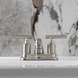 Manhattan Two-Handle 3-Hole Deck Mount 4" Centerset Bathroom Faucet with Pop-Up Drain