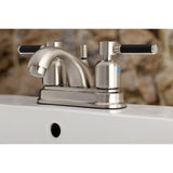 Kaiser Double-Handle 3-Hole Deck Mount 4-Inch Centerset Bathroom Faucet with Pop-Up Drain