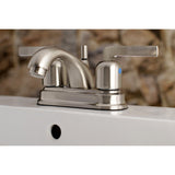 Centurion Double-Handle 3-Hole Deck Mount 4-Inch Centerset Bathroom Faucet with Pop-Up Drain