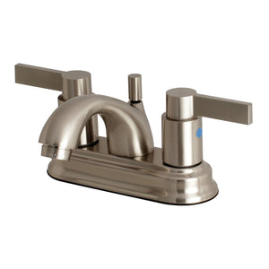 NuvoFusion Double-Handle 3-Hole Deck Mount 4-Inch Centerset Bathroom Faucet with Pop-Up Drain