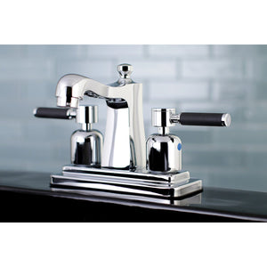 Kaiser Double-Handle 3-Hole Deck Mount 4-Inch Centerset Bathroom Faucet with Pop-Up Drain