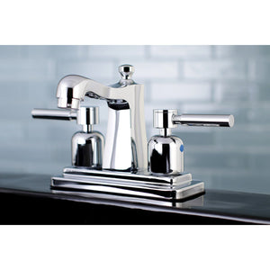 Concord Double-Handle 3-Hole Deck Mount 4-Inch Centerset Bathroom Faucet with Pop-Up Drain