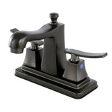 Queensbury Double-Handle 3-Hole Deck Mount 4-Inch Centerset Bathroom Faucet with Pop-Up Drain