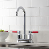 Kaiser Two-Handle 2-Hole Deck Mount Bar Faucet