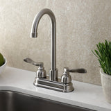 NuWave French Two-Handle 2-Hole Deck Mount Bar Faucet