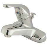 Single-Handle 3-Hole Deck Mount 4-Inch Centerset Bathroom Faucet with ABS Pop-Up Drain