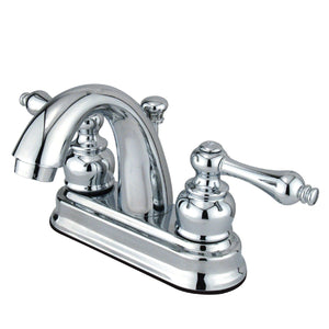 Restoration Double-Handle 3-Hole Deck Mount 4-Inch Centerset Bathroom Faucet with Pop-Up Drain