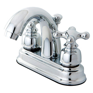 Restoration Double-Handle 3-Hole Deck Mount 4-Inch Centerset Bathroom Faucet with Pop-Up Drain