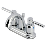 Concord Double-Handle 3-Hole Deck Mount 4-Inch Centerset Bathroom Faucet with Pop-Up Drain