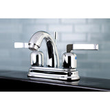 Centurion Double-Handle 3-Hole Deck Mount 4-Inch Centerset Bathroom Faucet with Pop-Up Drain