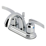 Centurion Double-Handle 3-Hole Deck Mount 4-Inch Centerset Bathroom Faucet with Pop-Up Drain