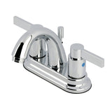 NuvoFusion Double-Handle 3-Hole Deck Mount 4-Inch Centerset Bathroom Faucet with Pop-Up Drain