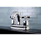 Millennium Double-Handle 3-Hole Deck Mount 4-Inch Centerset Bathroom Faucet with Pop-Up Drain