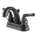 Naples Double-Handle 3-Hole Deck Mount 4-Inch Centerset Bathroom Faucet with Pop-Up Drain