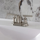 Manhattan Double-Handle 3-Hole Deck Mount 4-Inch Centerset Bathroom Faucet with Pop-Up Drain