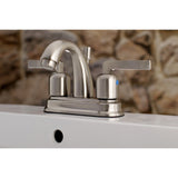 Centurion Double-Handle 3-Hole Deck Mount 4-Inch Centerset Bathroom Faucet with Pop-Up Drain