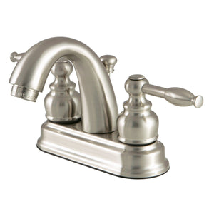 Knight Double-Handle 3-Hole Deck Mount 4-Inch Centerset Bathroom Faucet with Pop-Up Drain