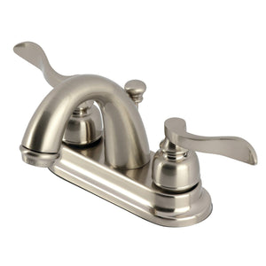 NuWave French Double-Handle 3-Hole Deck Mount 4-Inch Centerset Bathroom Faucet with Pop-Up Drain