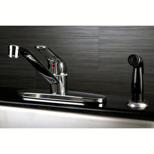 Wyndham One-Handle 4-Hole 8" Centerset Kitchen Faucet with Side Sprayer