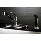 Wyndham One-Handle 4-Hole 8" Centerset Kitchen Faucet with Side Sprayer