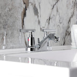 Manhattan Double-Handle 3-Hole Deck Mount 4-Inch Centerset Bathroom Faucet with Pop-Up Drain