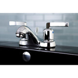 Centurion Double-Handle 3-Hole Deck Mount 4-Inch Centerset Bathroom Faucet with Pop-Up Drain