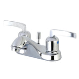 Centurion Double-Handle 3-Hole Deck Mount 4-Inch Centerset Bathroom Faucet with Pop-Up Drain