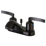 Centurion Double-Handle 3-Hole Deck Mount 4-Inch Centerset Bathroom Faucet with Pop-Up Drain