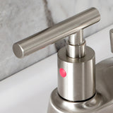 Manhattan Double-Handle 3-Hole Deck Mount 4-Inch Centerset Bathroom Faucet with Pop-Up Drain