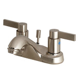 NuvoFusion Double-Handle 3-Hole Deck Mount 4-Inch Centerset Bathroom Faucet with Pop-Up Drain