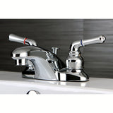 Magellan Double-Handle 3-Hole Deck Mount 4-Inch Centerset Bathroom Faucet with Pop-Up Drain