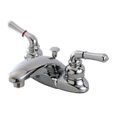 Magellan Double-Handle 3-Hole Deck Mount 4-Inch Centerset Bathroom Faucet with Pop-Up Drain