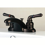 Magellan Double-Handle 3-Hole Deck Mount 4-Inch Centerset Bathroom Faucet with Pop-Up Drain