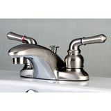 Magellan Double-Handle 3-Hole Deck Mount 4-Inch Centerset Bathroom Faucet with Pop-Up Drain