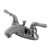 Magellan Double-Handle 3-Hole Deck Mount 4-Inch Centerset Bathroom Faucet with Pop-Up Drain