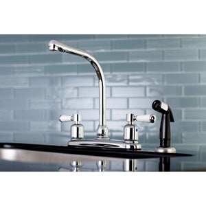 Paris Two-Handle 4-Hole 8" Centerset Kitchen Faucet with Side Sprayer