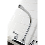 NuWave French Two-Handle 4-Hole 8" Centerset Kitchen Faucet with Side Sprayer