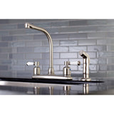 Paris Two-Handle 4-Hole 8" Centerset Kitchen Faucet with Side Sprayer