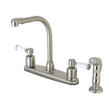 Paris Two-Handle 4-Hole 8" Centerset Kitchen Faucet with Side Sprayer