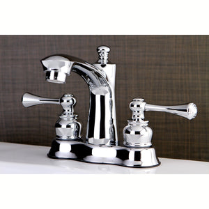 Vintage Double-Handle 3-Hole Deck Mount 4-Inch Centerset Bathroom Faucet with Pop-Up Drain