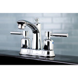 Concord Double-Handle 3-Hole Deck Mount 4-Inch Centerset Bathroom Faucet with Pop-Up Drain