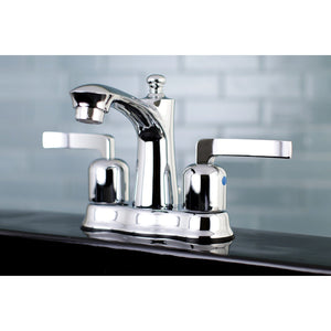 Centurion Double-Handle 3-Hole Deck Mount 4-Inch Centerset Bathroom Faucet with Pop-Up Drain