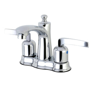 Centurion Double-Handle 3-Hole Deck Mount 4-Inch Centerset Bathroom Faucet with Pop-Up Drain