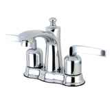 Centurion Double-Handle 3-Hole Deck Mount 4-Inch Centerset Bathroom Faucet with Pop-Up Drain