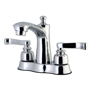 Royale Double-Handle 3-Hole Deck Mount 4-Inch Centerset Bathroom Faucet with Pop-Up Drain