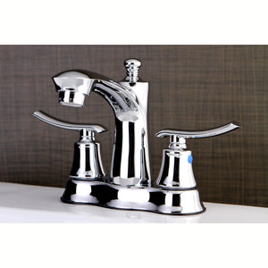 Jamestown Double-Handle 3-Hole Deck Mount 4-Inch Centerset Bathroom Faucet with Pop-Up Drain