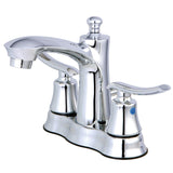 Jamestown Double-Handle 3-Hole Deck Mount 4-Inch Centerset Bathroom Faucet with Pop-Up Drain